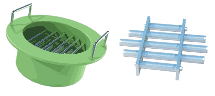 barrel grate separator